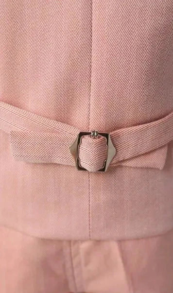 Baby Boy Wedding Outfit | Pink | 5-Pieces Set: Blazer Coat, Waistcoat, Shirt, Bow Tie & Trousers (12 months - 12 Years)