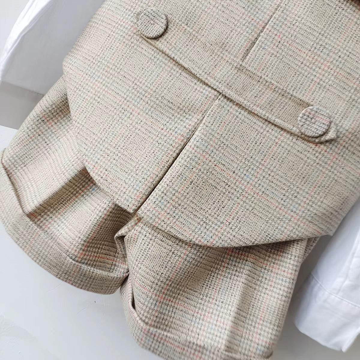 Vintage Baby Boy Wedding Outfit | Beige 4-Piece Suit with Cape & Bow Tie (9M-4Y)