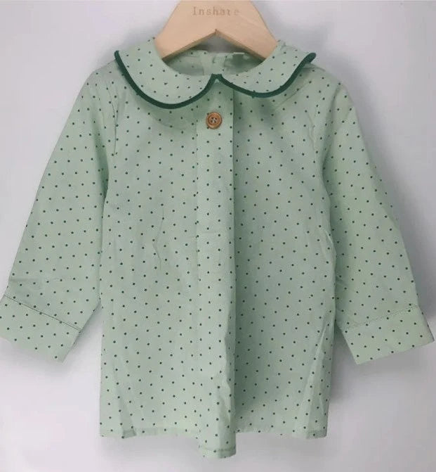 Baby Boy Christmas Outfit | Vintage Spanish Style | Emerald Green | 2 Pieces-Set: Shorts with Suspenders & Shirt (12 Months - 5 Years)